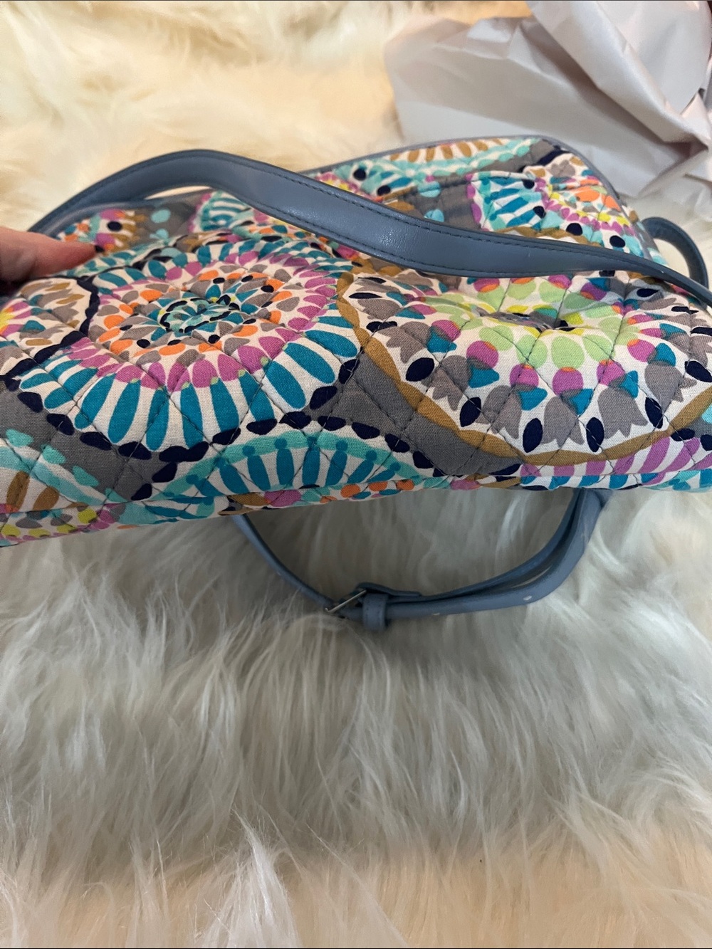 Vera Bradley Multicolor Blue Mosaic Crossbody - Picture 4 of 6